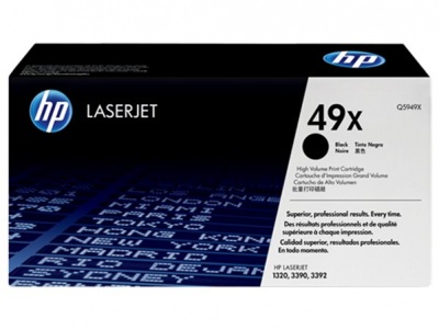 Q5949X Lézertoner LaserJet 1320, 3390, 3392 nyomtatókhoz, HP 49X, fekete, 6k